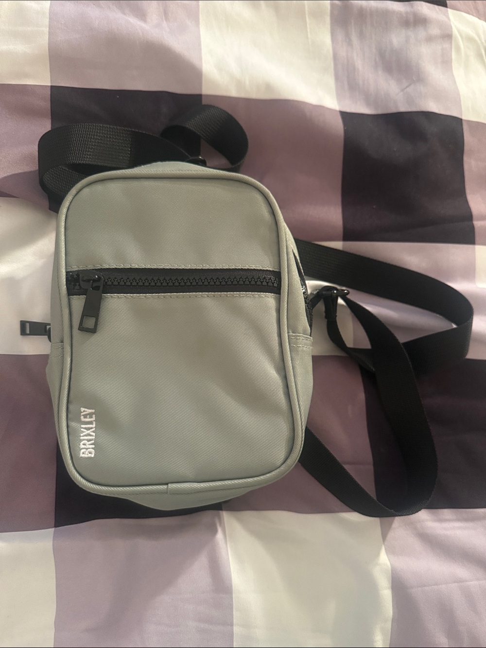 BRIXLEY Women's Light Gray Crossbody Belt Bag